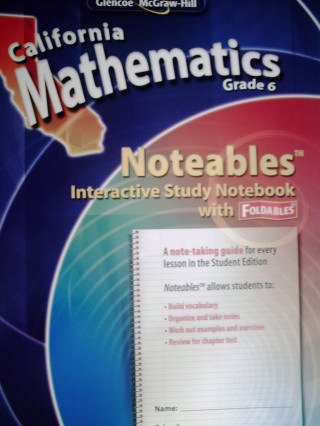 Book California Mathematics Grade 6 Noteables (California Mathematics Grade 6) free