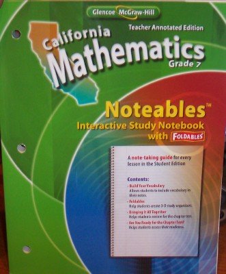 Book California Mathematics Noteables Grade 7 Teacher Annotated Edition (interactive Study Notebook With Foldables) free