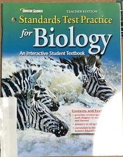 Book Glencoe Science Standards Test Practice For Biology: An Interactive Student Textbook, Teacher's Edition free