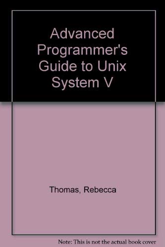Book Advanced Programmer's Guide to Unix System V free