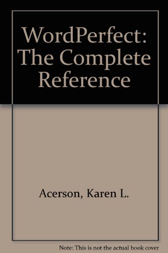 Book Wordperfect: The Complete Reference free
