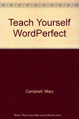 Book Teach Yourself Wordperfect 5 free