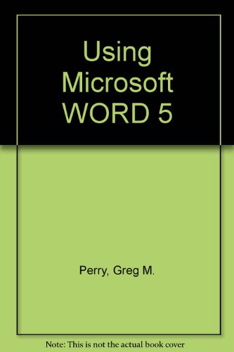 Book Using Microsoft Word 5 free