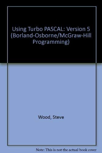 Book Using Turbo Pascal Version 5 (Programming Series) free