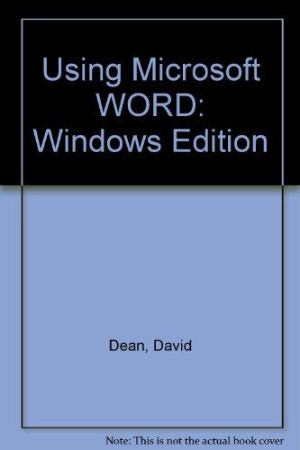 Book Using Microsoft Word for Windows free