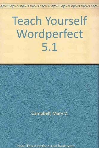 Book Teach Yourself Wordperfect 5.1 free