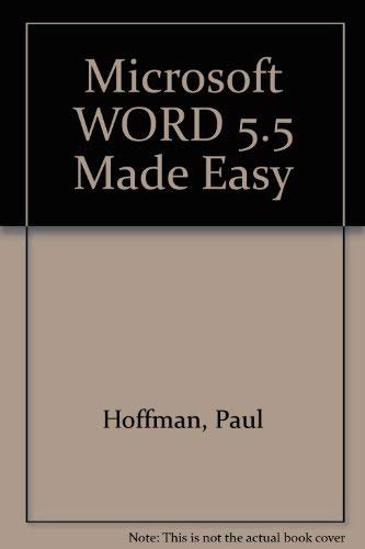 Book Microsoft Word 5.5 Made Easy free