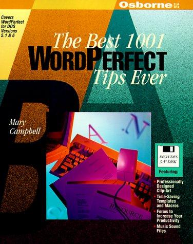 Book The Best 1001 Wordperfect Tips Ever free