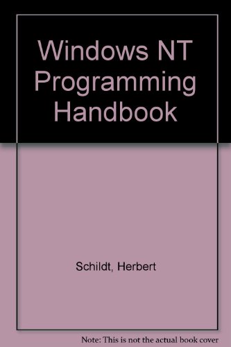 Book Windows Nt Programming Handbook free