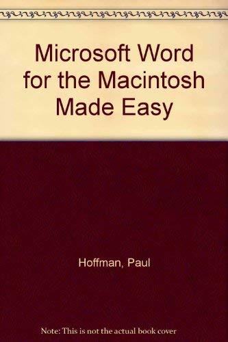 Book Microsoft Word 6 for the Macintosh Made Easy free