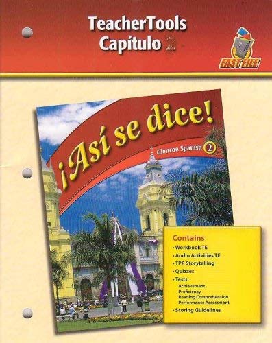 Book Asi se dice! - Capitulo 10 (Glencoe Spanish 2-Fast File) free