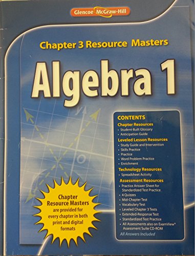Book Glencoe Algebra 1 2008 Chapter 3 Resource Masters free