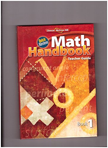 Book Quick Review Math Handbook Teacher Guide Glencoe McGraw Hill Book 1 free