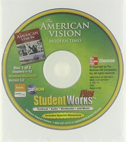 Book The American Vision: Modern Times, StudentWorks Plus CD-ROM (UNITED STATES HISTORY (HS)) free