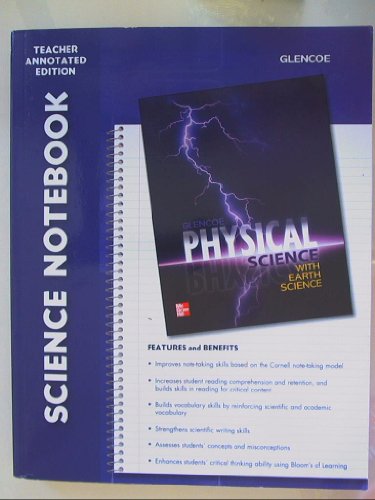 Book Science Notebook, Teacher Annotated Edition for Glencoe Physical Science Isbn 0078962803 9780078962806 free
