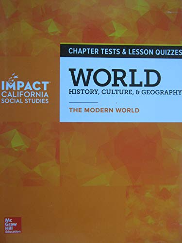 Book World History, Culture, & Geography The Modern World California Chapter Tests & Lesson Quizzes free