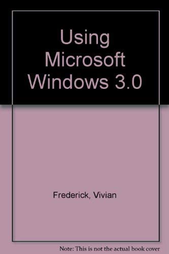 Book Using Microsoft Windows 3.0 free