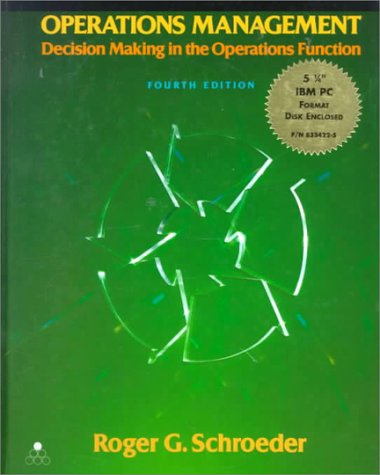 Book Operations Management: Decision Making in the Operations Function/Book and Disk (MCGRAW HILL SERIES IN MANAGEMENT) free