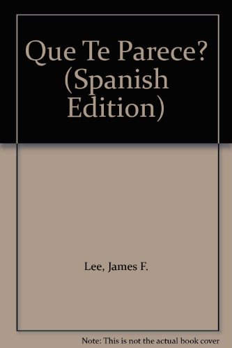 Book Que Te Parece? (spanish Edition) free