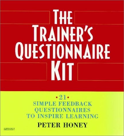Book The Trainer's Questionnaire Kit: 21 Simple Feedback Questionnaires To Inspire Learning free