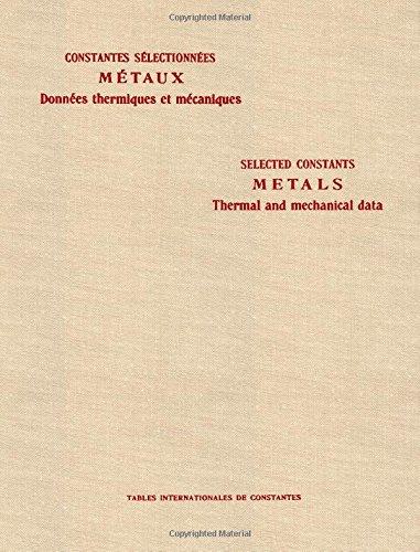 Book Thermal And Mechanical Data (tables Of Constants) free