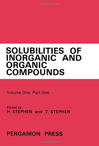 Book Solubilities of Inorganic and Organic Compounds: Binary Systems [Volume 1, Part 1] free