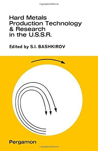 Book Hard Metals Production Technology And Research In The U. S. S. R free