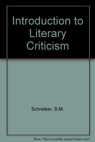 Book Introduction To Literary Criticism free