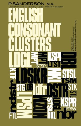 Book English Consonant Clusters: The Commonwealth and International Library: Pergamon Oxford English Series for Overseas Students free