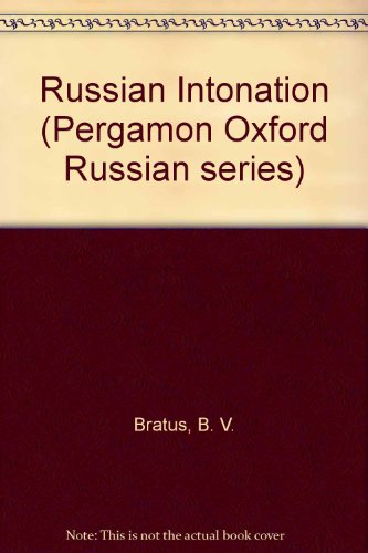 Book Russian Intonation (pergamon Oxford Russian Series) free