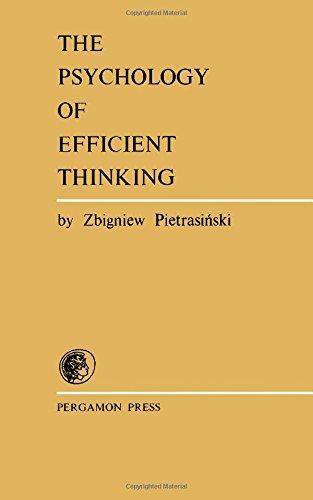 Book The psychology of efficient thinking free