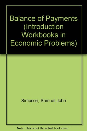 Book The Balance Of Payments, (introductory Workbooks In Economic Problems) free