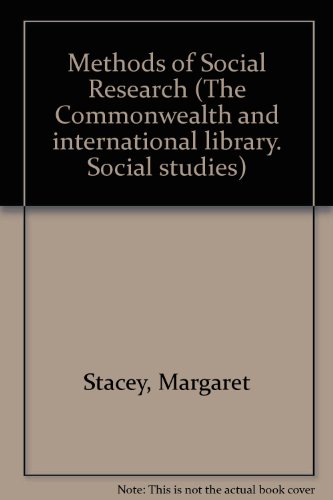 Book Methods of social research (The Commonwealth and international library. Social studies) free