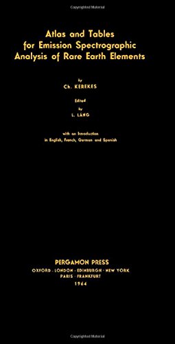 Book Tables for Emission Spectrographic Analysis of Rare Earth Elements free