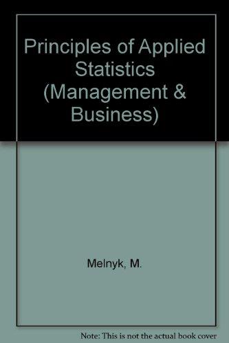 Book Principles of applied statistics (Pergamon management and business series, PMBS-3) free
