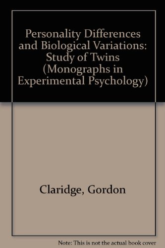 Book Personality differences and biological variations: a study of twins, (International series of monographs in experimental psychology, v. 18) free
