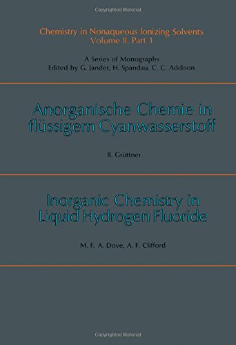 Book Chemistry in Nonaqueous Ionizing Solvents: Vol 2 (Chemistry in nonaqueous ionizing solvents) free