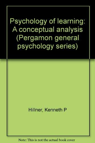 Book Psychology Of Learning: A Conceptual Analysis free