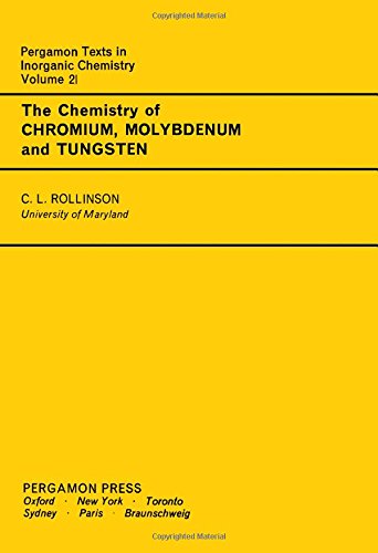 Book Chemistry of Chromium, Molybdenum and Tungsten (Texts in Inorganic Chemistry) free
