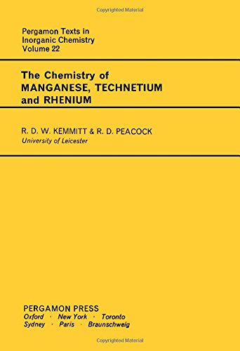 Book Chemistry Of Manganese, Technetium And Rhenium (texts In Inorganic Chemistry) free
