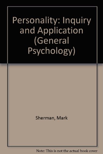 Book Personality, inquiry and application (Pergamon general psychology series ; v. 74) free
