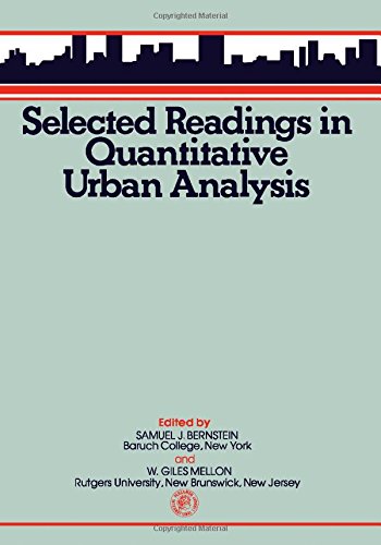 Book Selected readings in quantitative urban analysis free