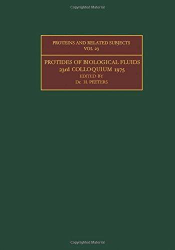 Book Protides Of The Biological Fluids Volume 23 free