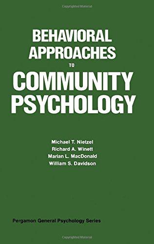 Book Behavioral Approaches to Community Psychology free