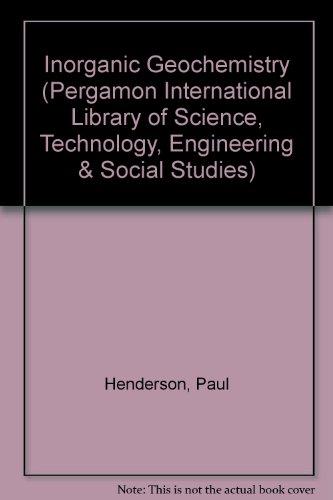 Book Inorganic Geochemistry (Pergamon International Library of Science, Technology, Engineering & Social Studies) free