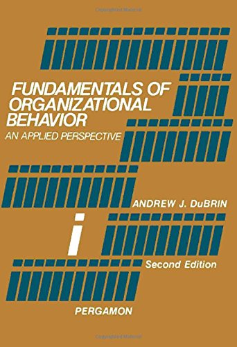 Book Fundamentals Of Organizational Behavior: An Applied Perspective free