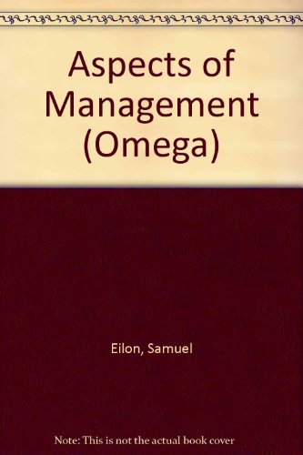 Book Aspects Of Management (omega Management Science Series) free