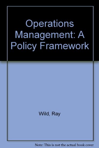 Book Operations Management: A Policy Framework free