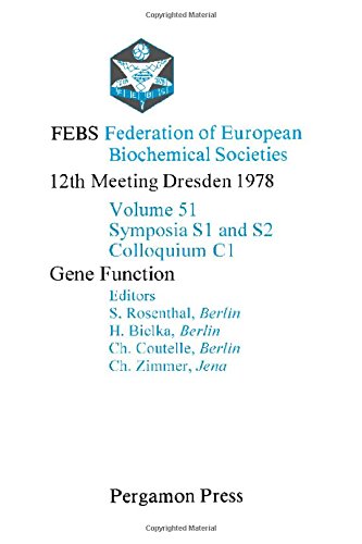 Book Gene function (Proceedings of the 12th FEBS meeting ; [v. 6]) free