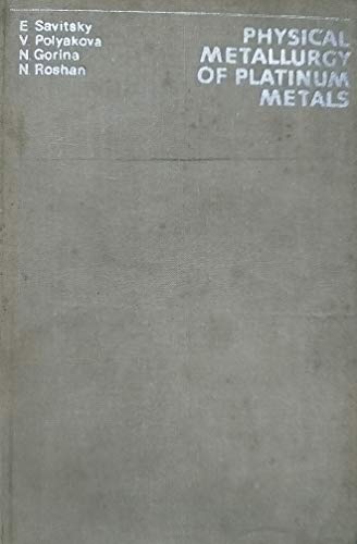 Book Physical metallurgy of platinum metals free